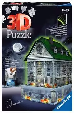 11254 3D Puzzle-Bauwerke Gruselhaus bei Nacht von Ravensburger 1