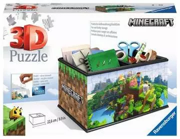 Puzzle 3D Boite de rangement - Minecraft Puzzle 3D;Puzzles 3D Objets à fonction - Image 1 - Ravensburger