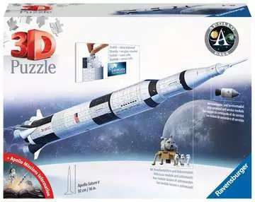 Apollo Saturn V Rocket 440p 3D Puzzle;Puzzle-Ball - imagen 1 - Ravensburger