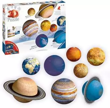 Il Sistema planetario 3D Puzzleball, 522 Pezzi, Multicolore, 8 pianeti, Età Raccomandata 6+ 3D Puzzle;3D Puzzle-Ball - immagine 2 - Ravensburger