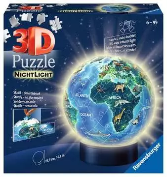 11844 3D Puzzle-Ball Nachtlicht - Erde bei Nacht von Ravensburger 1