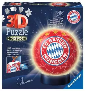 12177 3D Puzzle-Ball Nachtlicht - FC Bayern München von Ravensburger 1