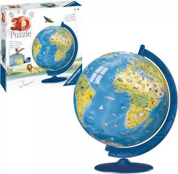 Children s World Map 3D Puzzle, 180pc 3D Puzzle®;Puslespillballer - bilde 4 - Ravensburger
