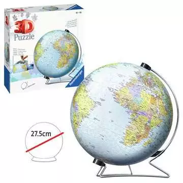The World on V-Stand 3D Puzzle, 540pc 3D Puzzle®;Puslebolde - Billede 3 - Ravensburger