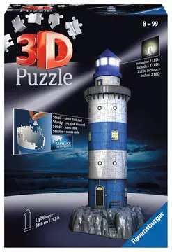 12577 3D Puzzle-Bauwerke Leuchtturm bei Nacht von Ravensburger 1