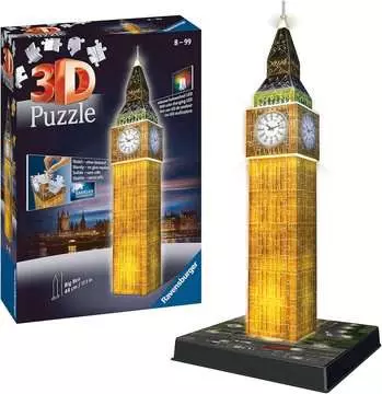 Big Ben Light Up 3D Puzzle, 216pc 3D Puzzle®;Night Edition - bild 3 - Ravensburger