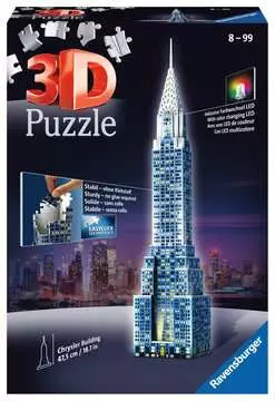 12595 3D Puzzle-Bauwerke Chrysler Building bei Nacht von Ravensburger 1