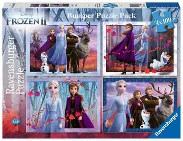 Puzzle, Frozen 2, Puzzle 4x100 Pezzi, Bumper Pack, Età Consigliata 5+ Puzzle;Puzzle per Bambini - immagine 1 - Ravensburger