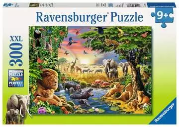 13073 Kinderpuzzle Abendsonne am Wasserloch von Ravensburger 1