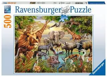 ZWIERZĘTA PRZY WODOPOJU 500EL Puzzle;Puzzle dla dzieci - Zdjęcie 1 - Ravensburger