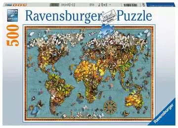 15043 Erwachsenenpuzzle Antike Schmetterling-Weltkarte von Ravensburger 1