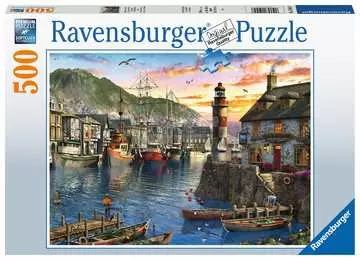 15045 Erwachsenenpuzzle Morgens am Hafen von Ravensburger 1