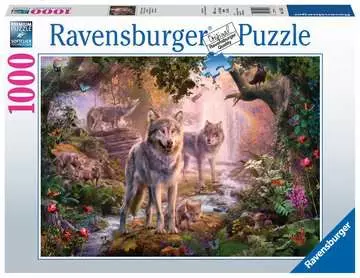 15185 Erwachsenenpuzzle Wolfsfamilie im Sommer von Ravensburger 1