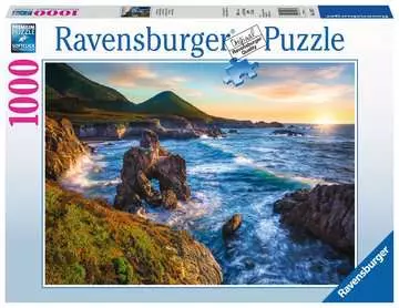 Puzzle 1000 Pezzi, Tramonto in Big Sur, Collezione Paesaggi, Puzzle per Adulti Puzzle;Puzzle da Adulti - immagine 1 - Ravensburger