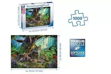 Puzzle 1000 p - Famille de loups dans la forêt Puzzle;Puzzle adulte - Image 3 - Ravensburger
