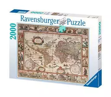 Puzzle 2000 p - Mappemonde 1650 Puzzle;Puzzle adulte - Image 1 - Ravensburger