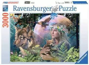 Puzzle 3000 p - Loups au clair de lune Puzzle;Puzzle adulte - Image 1 - Ravensburger