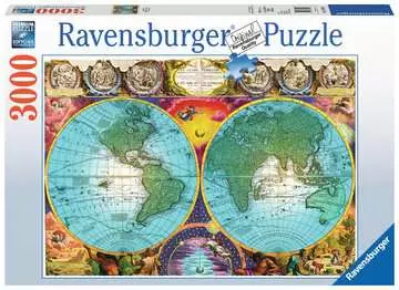 Puzzle 2D 3000 elementów: Antyczna mapa świata Puzzle;Puzzle dla dorosłych - Zdjęcie 1 - Ravensburger