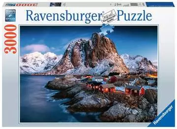 Puzzle 2D 3000 elementów: Hamnoy, Lofoty Puzzle;Puzzle dla dorosłych - Zdjęcie 1 - Ravensburger