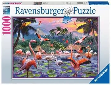 17082 Erwachsenenpuzzle Pinke Flamingos von Ravensburger 1