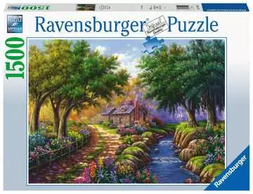 Puzzle 1500 p - Cottage au bord de la rivière Puzzle;Puzzle adulte - Image 1 - Ravensburger