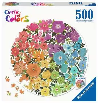 Puzzle rond 500 p - Fleurs (Circle of Colors) Puzzle;Puzzle adulte - Image 1 - Ravensburger