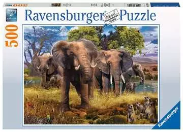 17204 7　ゾウの親子 500ピース パズル;大人向けパズル - 画像 1 - Ravensburger