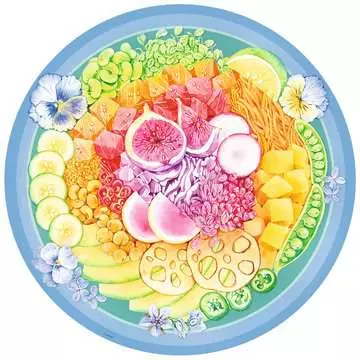 Puzzle rond 500 p - Poke bowl (Circle of Colors) Puzzle;Puzzle adulte - Image 2 - Ravensburger