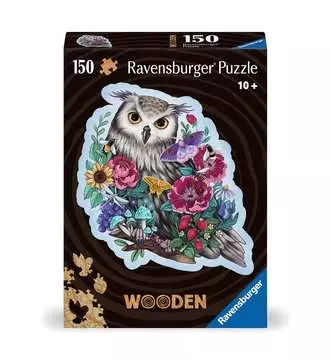 Puzzle en bois - Forme - 150 pcs - Hibou floral Puzzle;Puzzle adulte - Image 1 - Ravensburger