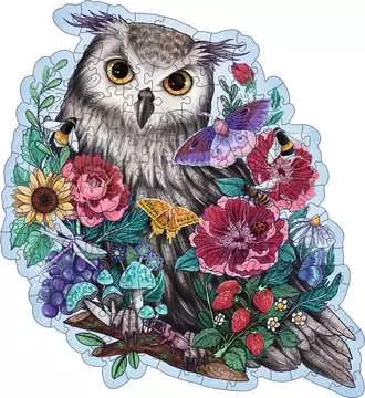 Puzzle en bois - Forme - 150 pcs - Hibou floral Puzzle;Puzzle adulte - Image 2 - Ravensburger