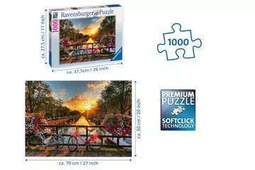 Puzzle 1000 Pezzi, Biciclette ad Amsterdam, Collezione Paesaggi, Puzzle per Adulti Puzzle;Puzzle da Adulti - immagine 3 - Ravensburger