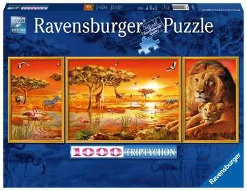PIĘKNO AFRYKI TRYPTYK 1000 EL Puzzle;Puzzle dla dorosłych - Zdjęcie 1 - Ravensburger