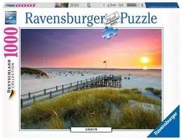 Puzzle 2D 1000 elementów: Zachód słońca w Amrum Puzzle;Puzzle dla dorosłych - Zdjęcie 1 - Ravensburger