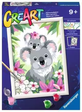 CreArt, Sweet Koala, Dipingere con i Numeri Bambini, Età Raccomandata 9+ Creatività;CreArt - immagine 1 - Ravensburger