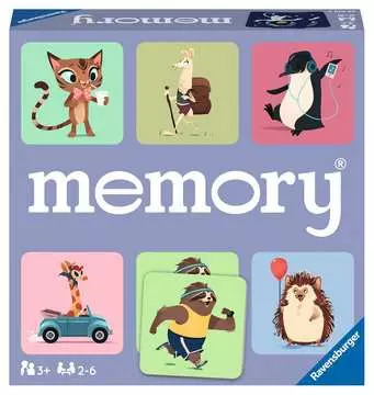 memory® Animali felici, Gioco Memory per Famiglie, Età Raccomandata 4+, 72 Tessere Giochi;Giochi educativi - immagine 1 - Ravensburger