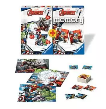 Multipack Memory® e Puzzle di Avengers, Puzzle e Gioco per Bambini, Età Raccomandata 4+ Giochi;Giochi educativi - immagine 2 - Ravensburger