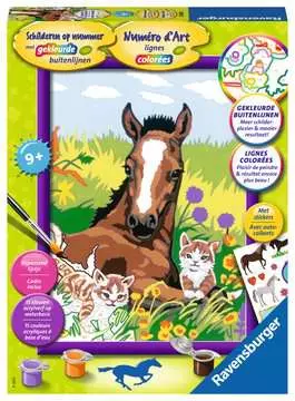 Paard en kittens Hobby;Schilderen op nummer - image 1 - Ravensburger