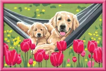 Numéro d Art grand Labradors et tulipes Loisirs créatifs;Peinture - Numéro d art - Image 2 - Ravensburger