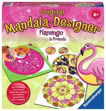 Mandala Midi Flamingo & Friends, Età Raccomandata 6 Anni Creatività;Mandala-Designer® - immagine 1 - Ravensburger