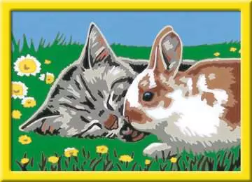 Numéro d art - petit - Chaton et son compagnon le lapin Loisirs créatifs;Peinture - Numéro d art - Image 2 - Ravensburger