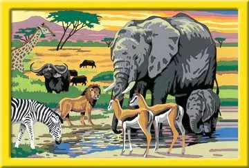 28766 Malen nach Zahlen Tiere in Afrika von Ravensburger 2