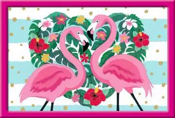28782 Malen nach Zahlen Liebenswerte Flamingos von Ravensburger 2