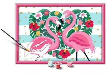 28782 Malen nach Zahlen Liebenswerte Flamingos von Ravensburger 3