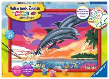 28907 Malen nach Zahlen Welt der Delfine von Ravensburger 1