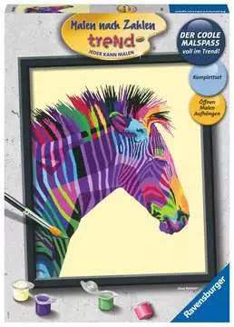 Bonte zebra Hobby;Schilderen op nummer - image 1 - Ravensburger