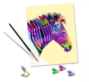 CreArt, Zebra, Dipingere con i Numeri per Adulti Creatività;CreArt - immagine 4 - Ravensburger