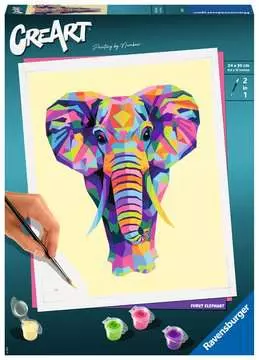 CreArt - 24x30 cm - elephant Loisirs créatifs;Peinture - Numéro d art - Image 1 - Ravensburger