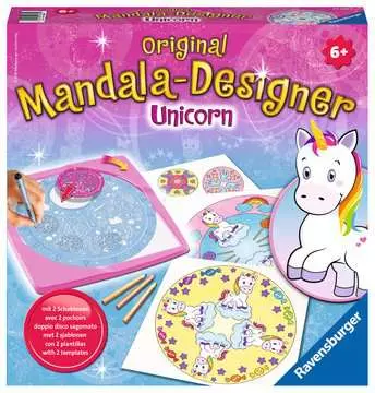Midi Mandala-Designer 2 in 1 - Licornes Loisirs créatifs;Mandala-Designer® - Image 1 - Ravensburger