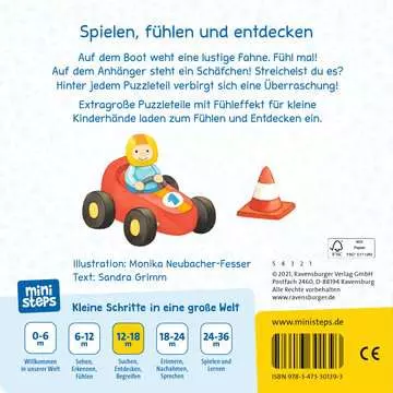30139 Babybücher und Pappbilderbücher ministeps: Mein erstes Fühl-Puzzlebuch: Meine Fahrzeuge von Ravensburger 2