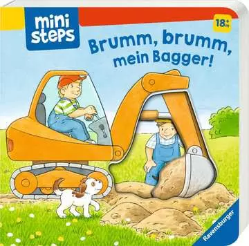 31691 Babybücher und Pappbilderbücher ministeps: Brumm, brumm, mein Bagger! von Ravensburger 1